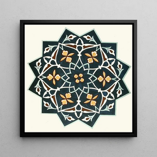 18 plaques de carreaux ornementaux de la Commission de délimitation afghane Pl 02 - Commission de délimitation afghane