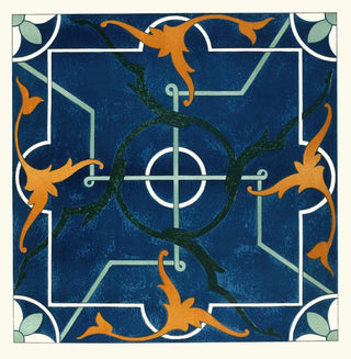 18 plaques de carreaux ornementaux de la Commission des Limites Afghanes Pl 05 - Commission de délimitation afghane