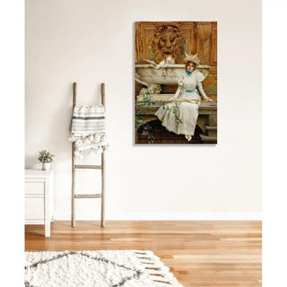 À la fontaine Les deux colombes - Vittorio Matteo Corcos | Reproduction Tableau Décoration murale affiche copie