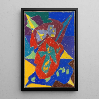 Adolf Hlzel - Engel auf rotem Fond.webp