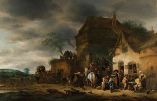 Adriaen van Ostade - Travellers Halted At A Country Inn.webp