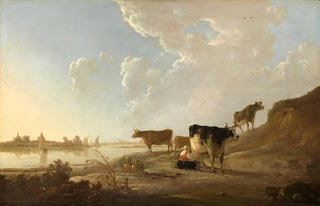 Aelbert Cuyp - Flusslandschaft mit melkender Frau.webp