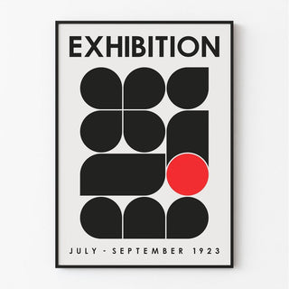 Affiche Bauhaus Noir et Rouge - Design 1923