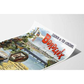 Affiche Bordeaux par les Chemins de Fer d'Orléans | Vintage