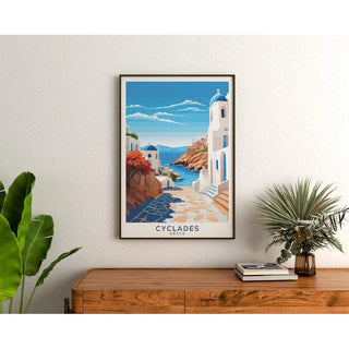 Affiche Cyclades Grèce Vintage