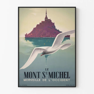Affiche Mont Saint-Michel vintage – Merveille de l’Occident