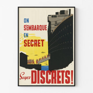 Affiche Seconde Guerre Mondiale - On s’embarque en secret