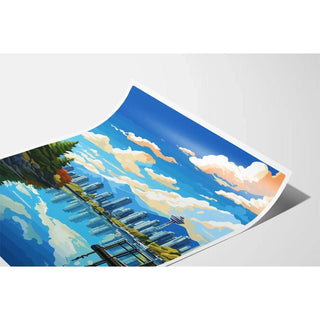 Affiche Vancouver Vintage avec ses montagnes