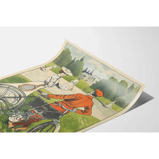 Affiche vintage - Cycles Peugeot Valentigney par Eugène Thiriet