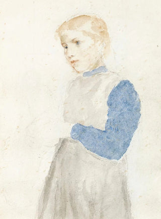 Albert Anker - Study Of A Standing Girl.webp