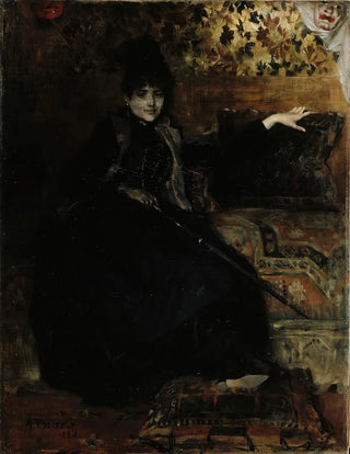 Albert Edelfelt - Lady In Black Seated Thrse Noire.webp