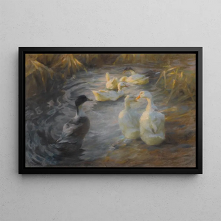 Alexander Koester - Ducks Among Reeds In A Pond.webp