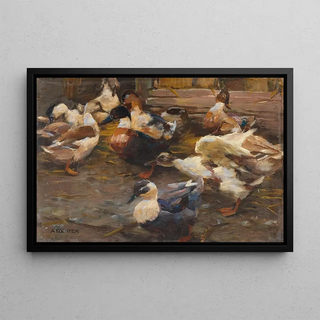 Alexander Koester - Enten vor dem Stall.webp