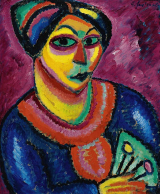 Alexej von Jawlensky - Frau Mit Grnem Fcher Woman With a Green Fan.webp