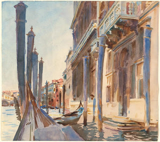 Amarrages de gondoles sur le Grand Canal - John Singer Sargent