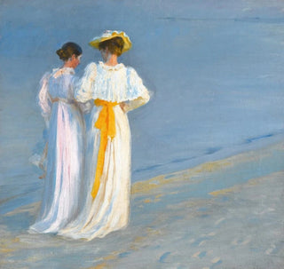 Anna Ancher et Marie Krøyer sur la Plage à Skagen - Peder Severin Krøyer