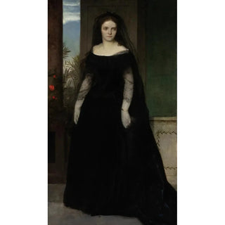 Arnold Bcklin - Portrait of the Actress Fanny Janauschek.webp