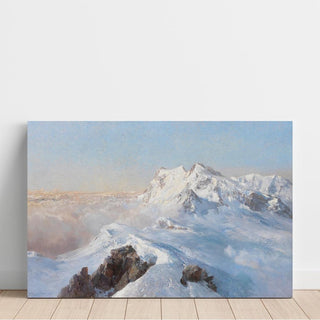 Au-dessus de la mer de brouillard Monte Rosa depuis le Rimpfischhorn - Edward Theodore Compton | Reproduction Tableau Décoration murale affiche copie
