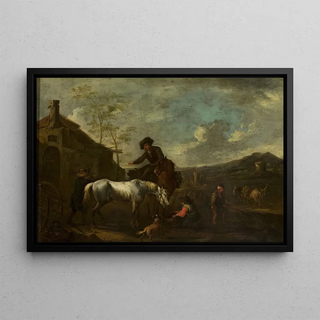 August Querfurt - Watering the horses.webp