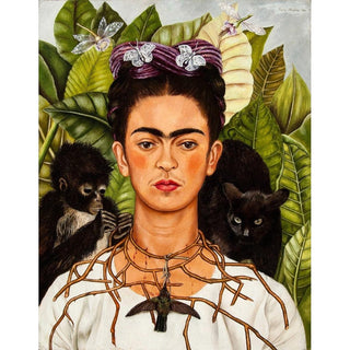 Autoportrait avec un collier d'épines - Frida Kahlo | Reproduction Tableau Décoration murale affiche copie