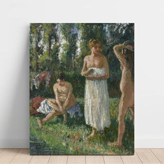 Baigneuses - Camille Pissarro | Reproduction Tableau Décoration murale affiche copie
