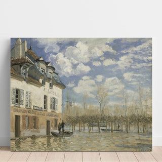 Bateau dans l'inondation à Port-Marly - Alfred Sisley | Reproduction Tableau Décoration murale affiche copie