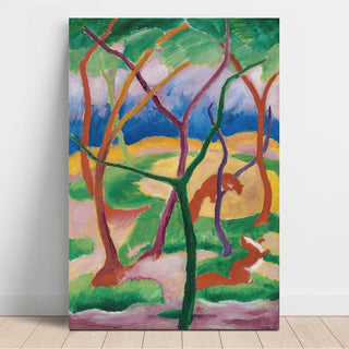 Belettes Jouant - Franz Marc | Reproduction Tableau Décoration murale affiche copie