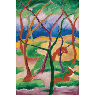 Belettes Jouant - Franz Marc | Reproduction Tableau Décoration murale affiche copie