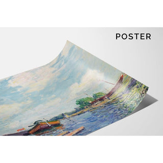 Canal du Loing à Saint-Mammès - Alfred Sisley | Reproduction Tableau Décoration murale affiche copie