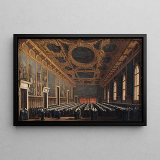 Canaletto - The Doge And Grand Council In Sala Del Maggior Consiglio.webp