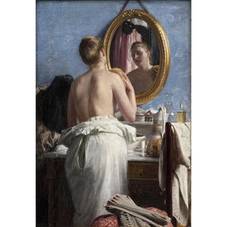 Carl Bloch - En pige som vasker sig fr et karneval.webp