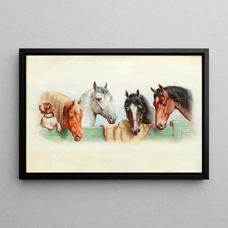 Carl Reichert - Ein Hund und vier Pferde.webp