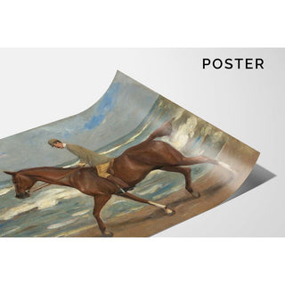 Cavalier sur la plage à gauche - Max Liebermann | Reproduction Tableau Décoration murale affiche copie