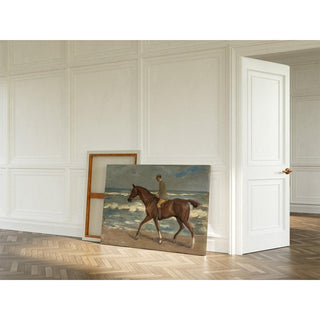 Cavalier sur la plage à gauche - Max Liebermann | Reproduction Tableau Décoration murale affiche copie