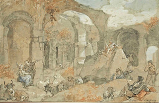 CharlesJoseph Natoire - Lintrieur Du Colise Avec Bergers Et Animaux.webp