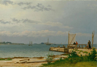 Christoffer Wilhelm Eckersberg - View towards Koster from the jetty at Kallehave.webp