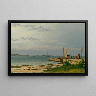 Christoffer Wilhelm Eckersberg - View towards Koster from the jetty at Kallehave.webp