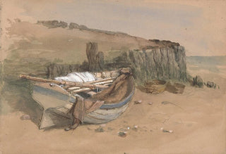 Clarkson Stanfield - Study of a Beached Fishing Boat.webp