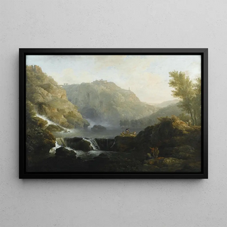 ClaudeJoseph Vernet - Dessinateurs face une cascade au pied du Tivoli.webp