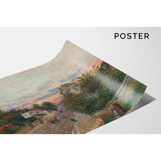 Coucher de Soleil, La Route de Versailles à Chaville - Alfred Sisley | Reproduction Tableau Décoration murale affiche copie