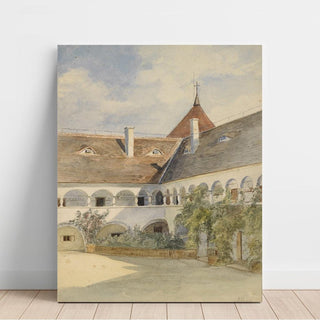 Cour à arcades de Maria Anzbach - Marie Egner | Reproduction Tableau Décoration murale affiche copie