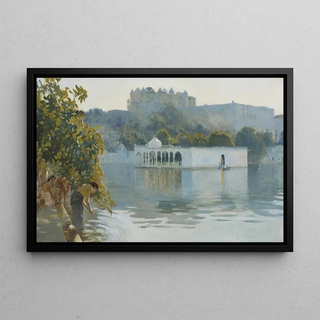 Edwin Lord Weeks - Lake At Oodeypore India.webp