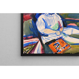 Enfant sur un sofa - Henry Lyman Sayën | Reproduction Tableau Décoration murale affiche copie