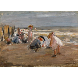 Enfants jouant sur la plage - Max Liebermann | Reproduction Tableau Décoration murale affiche copie