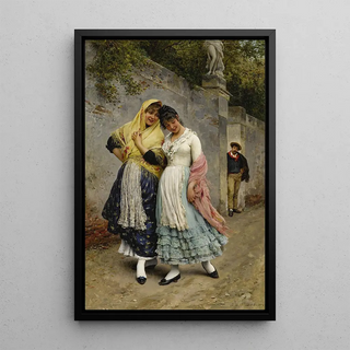 Eugen von Blaas - The Flirtation.webp