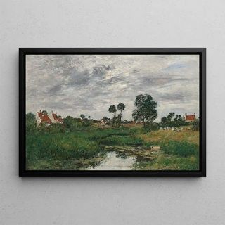 Eugne Boudin - La maison du fermier environs de Dunkerque (Case Conflict).webp