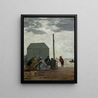 Eugne Boudin - The Beach at Deauville.webp