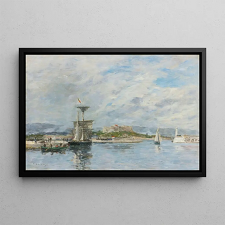 Eugne Boudin - Vue Du Port Dantibes Le Quai Le Matin.webp