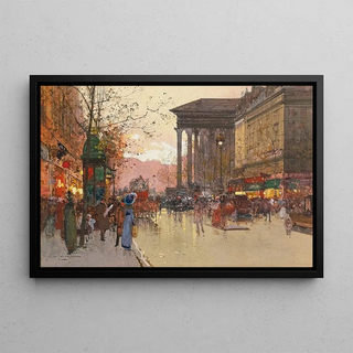 Eugne GalienLaloue - Paris The Boulevard de la Madeleine in the evening.webp