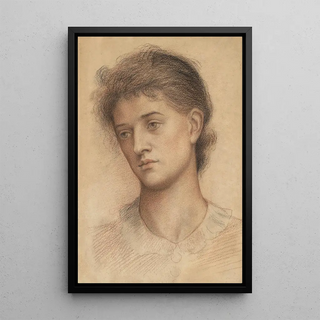 Evelyn De Morgan - Portrait head of a woman.webp